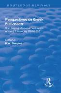 Perspectives On Greek Philosophy di R. W. SHARPLES edito da Taylor & Francis