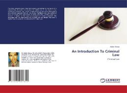 An Introduction To Criminal Law di Ashish Barua edito da LAP LAMBERT Academic Publishing