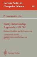 Entity-Relationship Approach - ER '94. Business Modelling and Re-Engineering edito da Springer Berlin Heidelberg