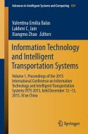 Information Technology and Intelligent Transportation Systems edito da Springer International Publishing