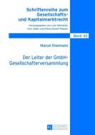 Der Leiter der GmbH-Gesellschafterversammlung di Marcel Kleemann edito da Lang, Peter GmbH