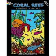 Coral Reef Stained Glass Coloring Book di Jessica Mazurkiewicz edito da DOVER PUBN INC