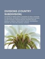 Divisions Country Subdivision : Divisio di Books Llc edito da Books LLC, Wiki Series