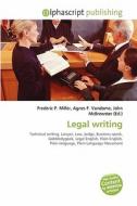 Legal Writing edito da Vdm Publishing House