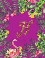 H - Journal to Write In, 110 Inspirational Quotes for Women: Violet Tropical Watercolor Notebook Gift with Monogram Initial Cover di Mango House Publishing edito da Createspace Independent Publishing Platform