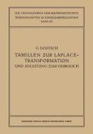 Tabellen zur Laplace-Transformation und Anleitung zum Gebrauch di Gustav Doetsch edito da Springer Berlin Heidelberg