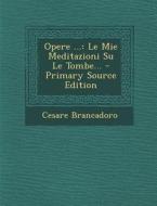 Opere ...: Le Mie Meditazioni Su Le Tombe... - Primary Source Edition di Cesare Brancadoro edito da Nabu Press