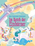 Mein funkelndes Stickerbuch: Im Reich der Einhörner di Fiona Watt edito da Usborne Verlag