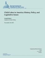 Child Labor in America: History, Policy, and Legislative Issues di Gerald Mayer edito da Createspace