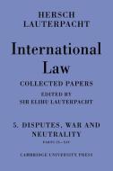International Law di Hersch Lauterpacht edito da Cambridge University Press