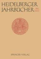 Heidelberger Jahrbücher di Reiner Wiehl edito da Springer Berlin Heidelberg