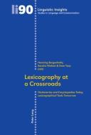 Lexicography at a Crossroads edito da Lang, Peter