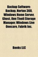 Backup software di Books Llc edito da Books LLC, Reference Series
