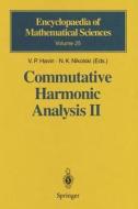 Commutative Harmonic Analysis II edito da Springer Berlin Heidelberg