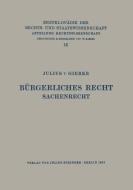 Bürgerliches Recht Sachenrecht di Julius V. Gierke edito da Springer Berlin Heidelberg