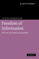 Freedom of Information di Patrick Birkinshaw edito da Cambridge University Press