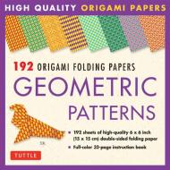 192 Origami Folding Papers In Geometric Patterns edito da Tuttle Publishing