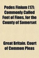 Pedes Finium (17); Commonly Called Feet Of Fines, For The County Of Somerset di Great Britain Court of Common Pleas edito da General Books Llc