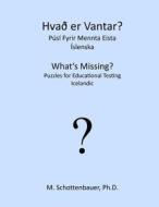 What's Missing? Puzzles for Educational Testing: Icelandic di M. Schottenbauer edito da Createspace