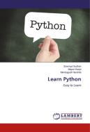 Learn Python di Sowmya Sudhan, Mayuri Karjol, Mendugudli Harshita edito da LAP Lambert Academic Publishing
