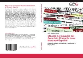 Efectos del anuncio del Beneficio Contable en el Mercado Español di Sonia Sanabria García edito da EAE