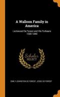 A Walloon Family In America di Emily Johnston De Forest, Jesse De Forest edito da Franklin Classics Trade Press
