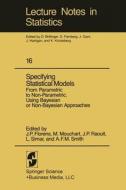 Specifying Statistical Models edito da Springer New York