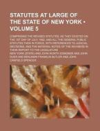 Statutes At Large Of The State Of New York (volume 5); Comprising The Revised Statutes, As They Existed On The 1st Day Of July, 1862, And All The Gene di New York edito da General Books Llc