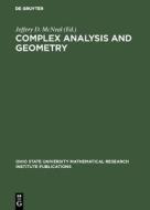 Complex Analysis and Geometry edito da De Gruyter