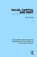 Value, Capital and Rent di Knut Wicksell edito da Taylor & Francis Ltd