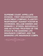 Supreme Court, Appellate Division - First Department di Anonymous edito da Rarebooksclub.com