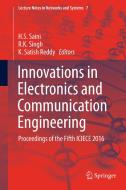 Innovations in Electronics and Communication Engineering edito da Springer Singapore