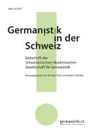 Germanistik in der Schweiz edito da germanistik.ch