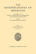 The Satapancasatka of Matrceta di D. R. Shackleton Bailey edito da Cambridge University Press