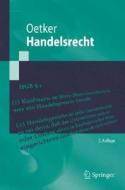 Handelsrecht (5., Berarb. U. Aktualisierte) di Hartmut Oetker edito da Springer