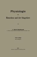 Physiologie des Menschen und der Säugetiere di Réné Du Bois-Reymond edito da Springer Berlin Heidelberg