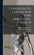 Consolidated Laws of New York Annotated, Book 25 di New York, William Mark McKinney edito da LEGARE STREET PR
