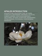 Apiales Introduction: Apiales, Pittospor di Books Llc edito da Books LLC, Wiki Series