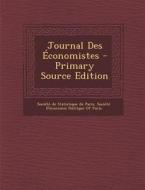 Journal Des Economistes edito da Nabu Press