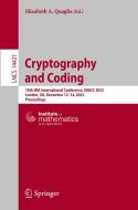 Cryptography and Coding edito da Springer Nature Switzerland