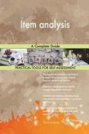 Item analysis A Complete Guide di Gerardus Blokdyk edito da 5STARCooks