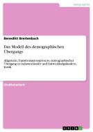 Das Modell Des Demographischen Bergangs di Benedikt Breitenbach edito da Grin Publishing