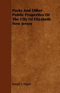 Parks And Other Public Properties Of The City Of Elizabeth New Jersey di Joseph T. Hague edito da Grove Press
