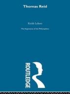Reid - Arg Philosophers di Keith Lehrer edito da Routledge