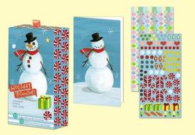 Snowman Holiday Sticker Note Cards [With 4 Sticker Sheets and 12 Cards and 13 Envelopes] edito da Potter Style