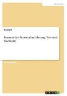 Formen der Personalentlohnung. Vor- und Nachteile di Anonymous edito da GRIN Verlag