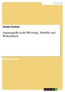 Angstappelle in der Werbung - Modelle und Wirksamkeit di Sandra Huttner edito da GRIN Publishing