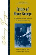 Critics of Henry George di Robert V. Andelson edito da Wiley-Blackwell