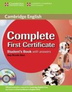 Complete First Certificate Student\'s Book With Answers With Cd-rom di Guy Brook-Hart edito da Cambridge University Press