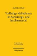 Vorläufige Maßnahmen im Sanierungs- und Insolvenzrecht di Isabella Clemm edito da Mohr Siebeck GmbH & Co. K
